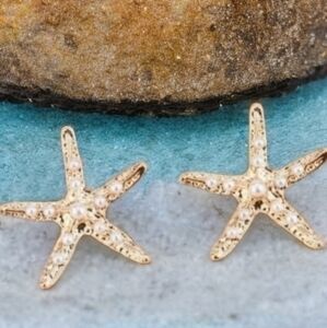 CHICO'S ALLOY PEARL STARFISH EARRINGS 2